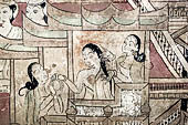 Bagan Myanmar. Paintings of the circumambulatory corridor of the Sulamani temple. 